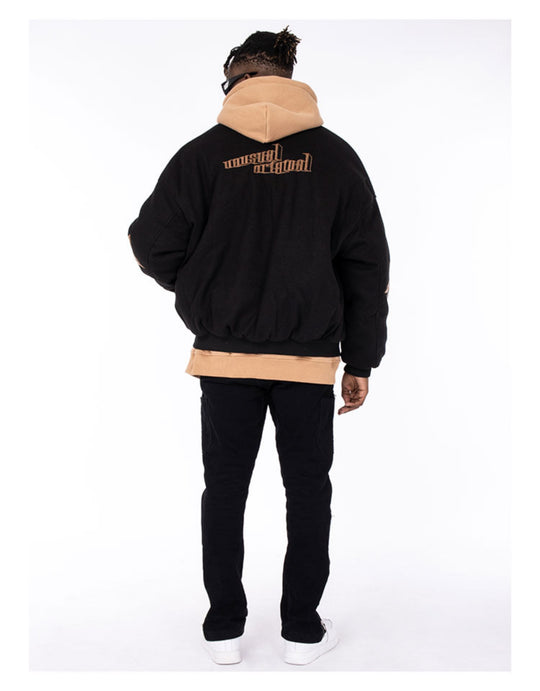 Star Embroidered Varsity Jacket