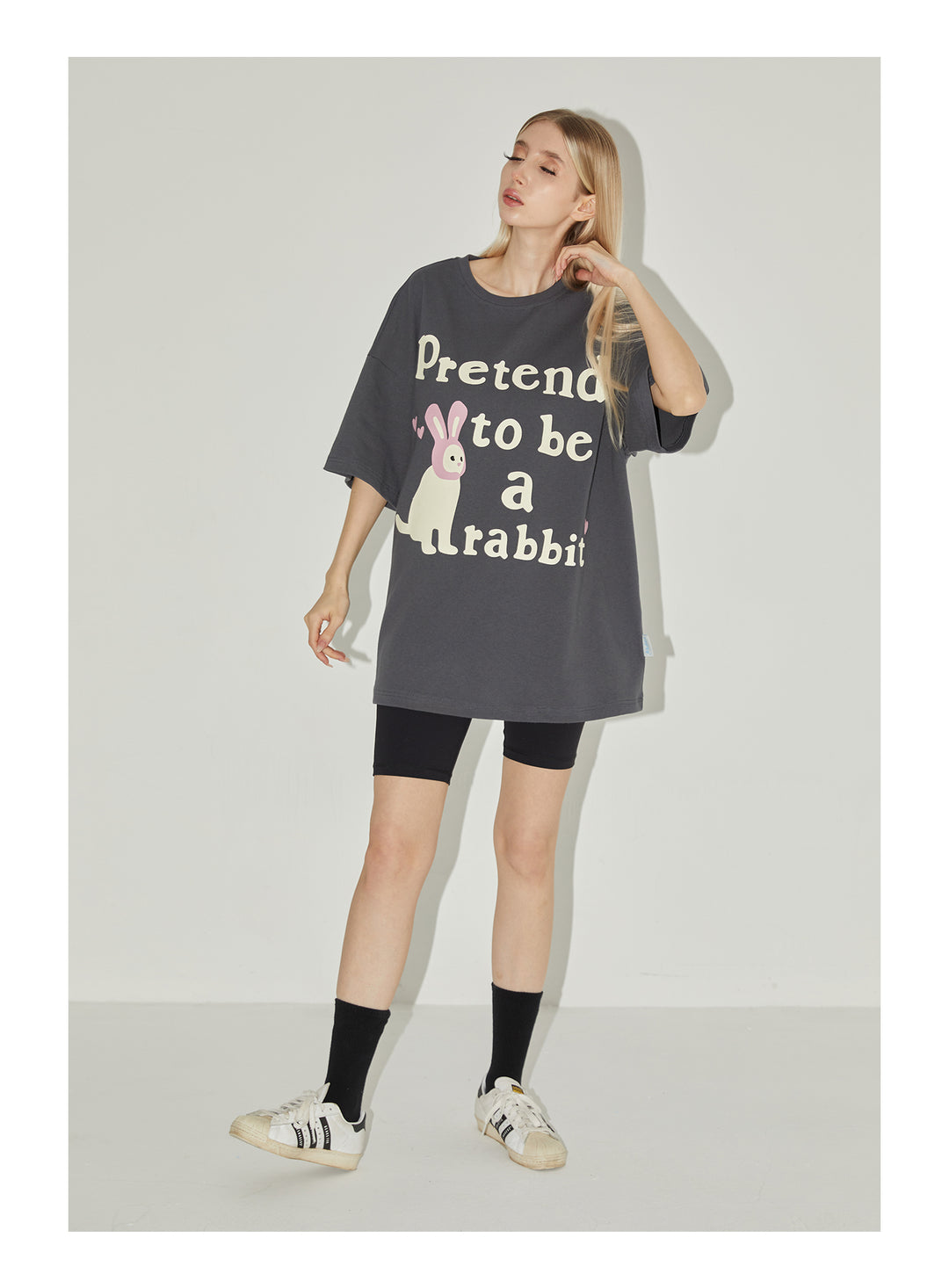 EMPTY REFERENCE Rabbit Kitten Print Tee