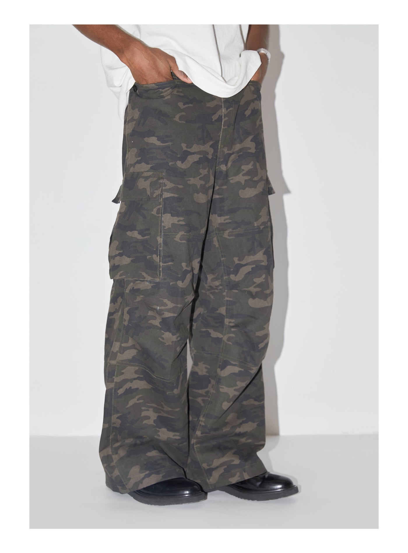 EMPTY REFERENCE Camouflage Embroidery Work Pants