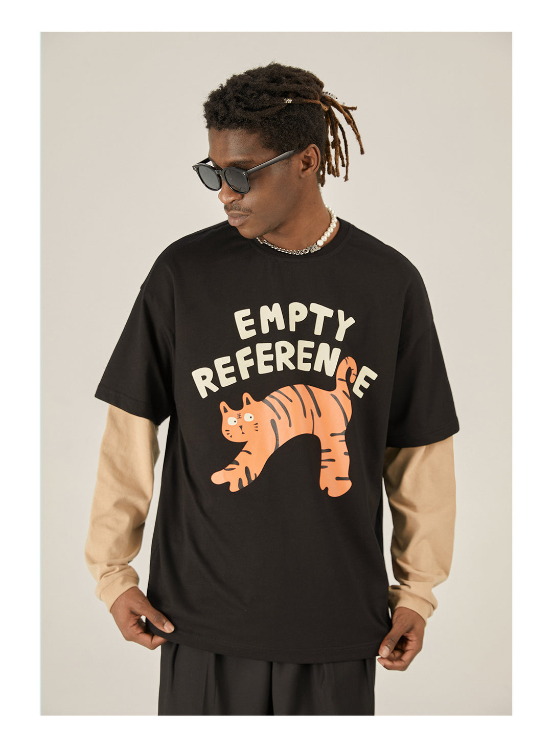 EMPTY REFERENCE Cute Tiger Print Tee