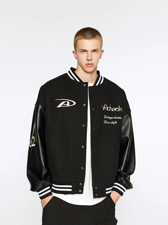 Baseball Jacket | Achock Basic Embroidery Baseball Jacket | Face 3 Face