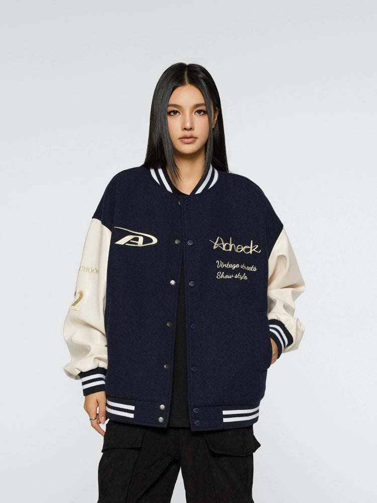 Baseball Jacket | Achock Basic Embroidery Baseball Jacket | Face 3 Face