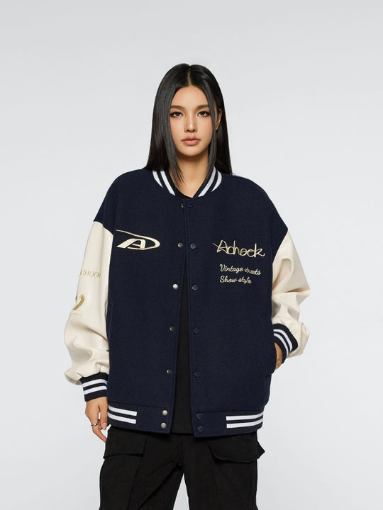 Baseball Jacket | Achock Basic Embroidery Baseball Jacket | Face 3 Face