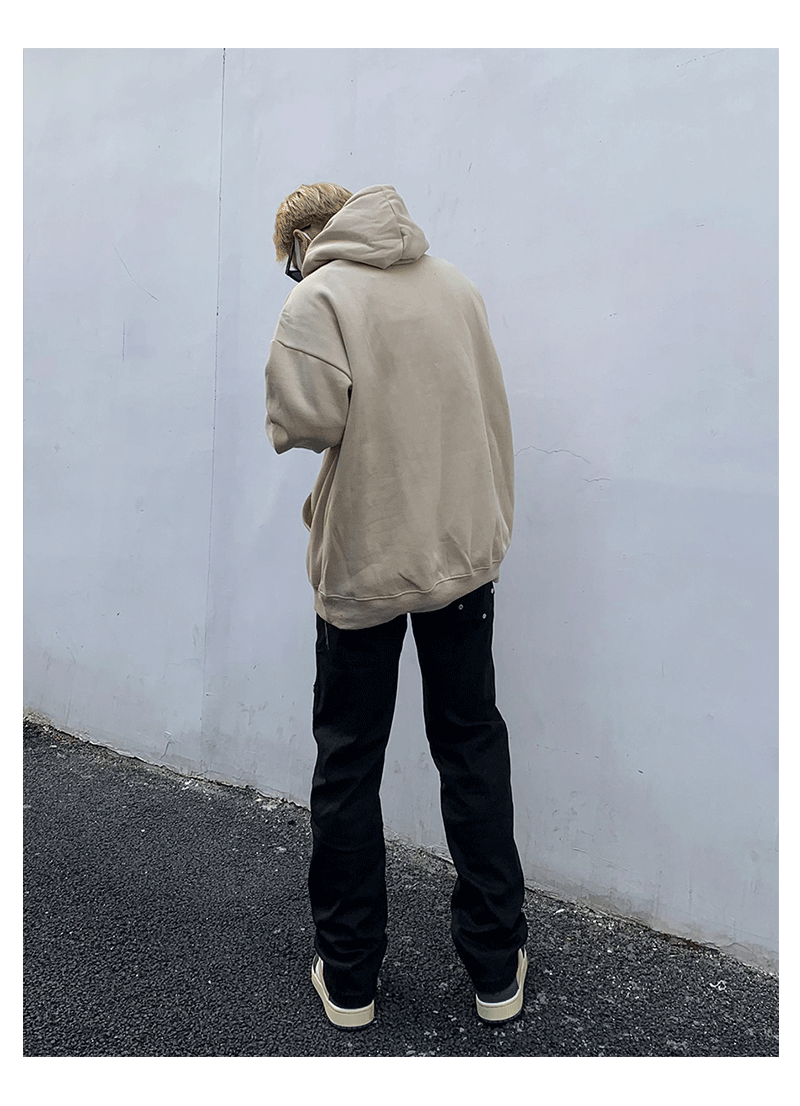 Rivets Waxed Cloth Black Denim Jeans