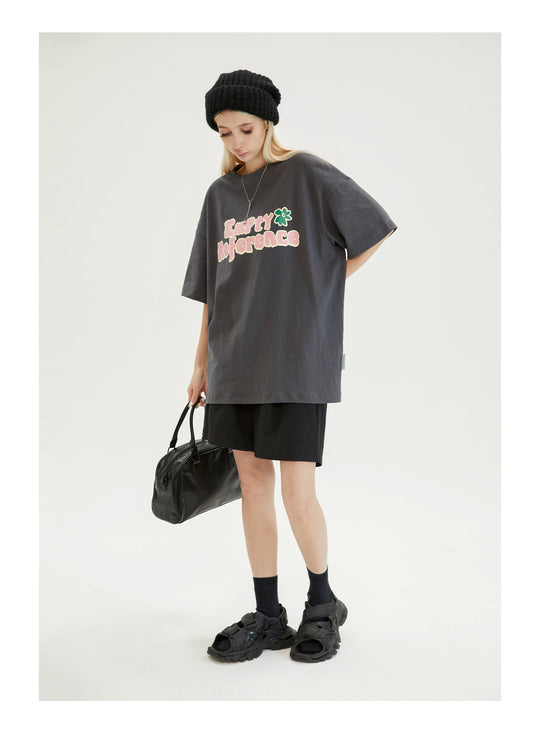 EMPTY REFERENCE Pink Letters Logo Tee