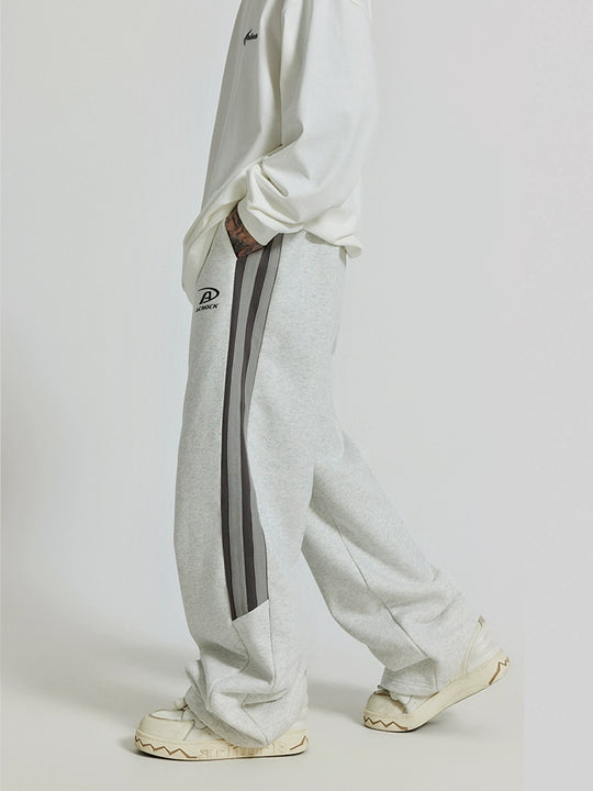 Achock Striped Patchwork Sweat Pants