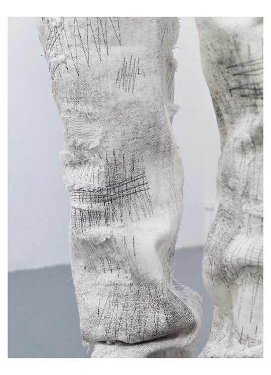 F3F Select Distressed White Denim Jeans