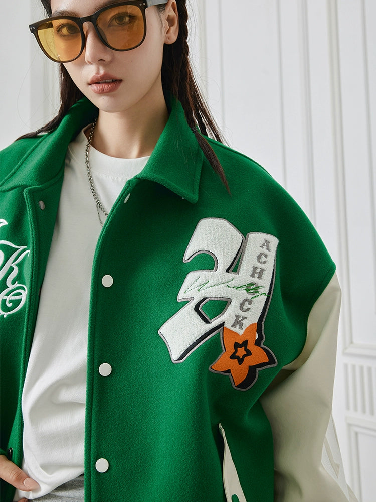 Achock Original Embroidery Short Baseball Jacket