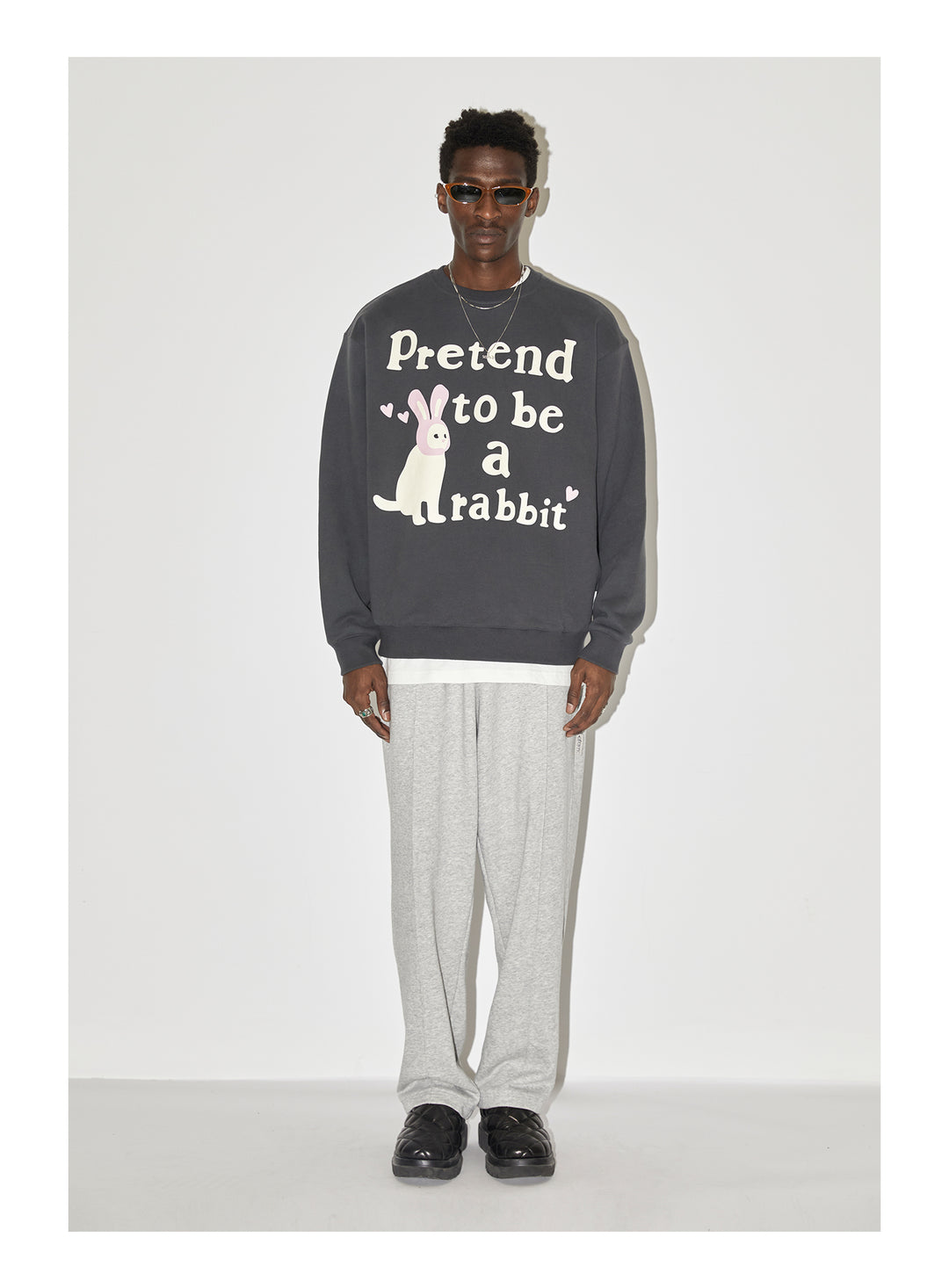 EMPTY REFERENCE Rabbit Kitten Print Sweatshirts