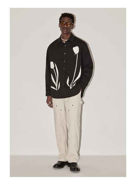 EMPTY REFERENCE Tulip Print Long Sleeved Shirt