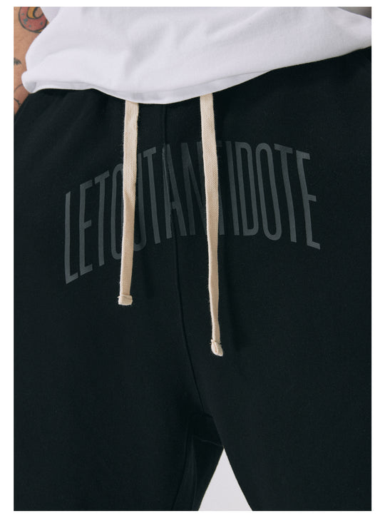 ANTIDOTE Crotch Print Sweatpants Shorts