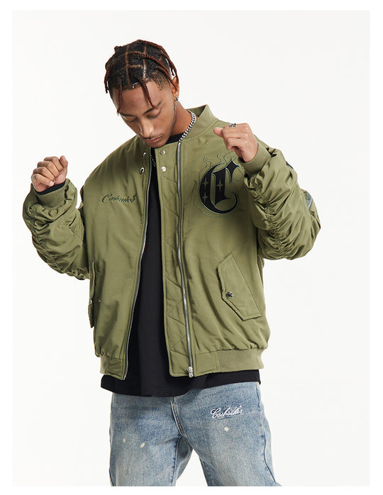 CashRules Skull Embroidery Air Force Pilot Jacket