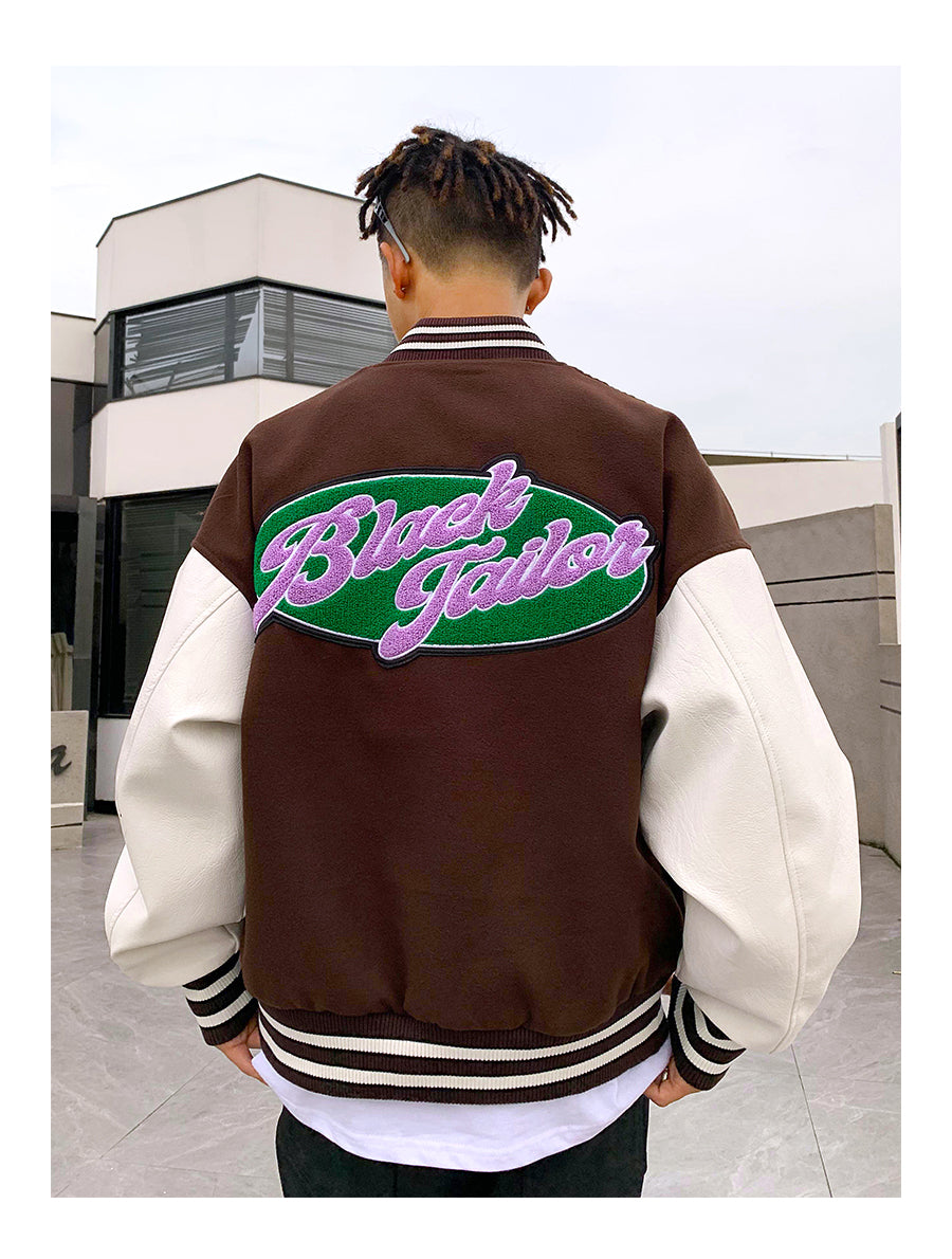 Logo Embroidery Varsity Jacket