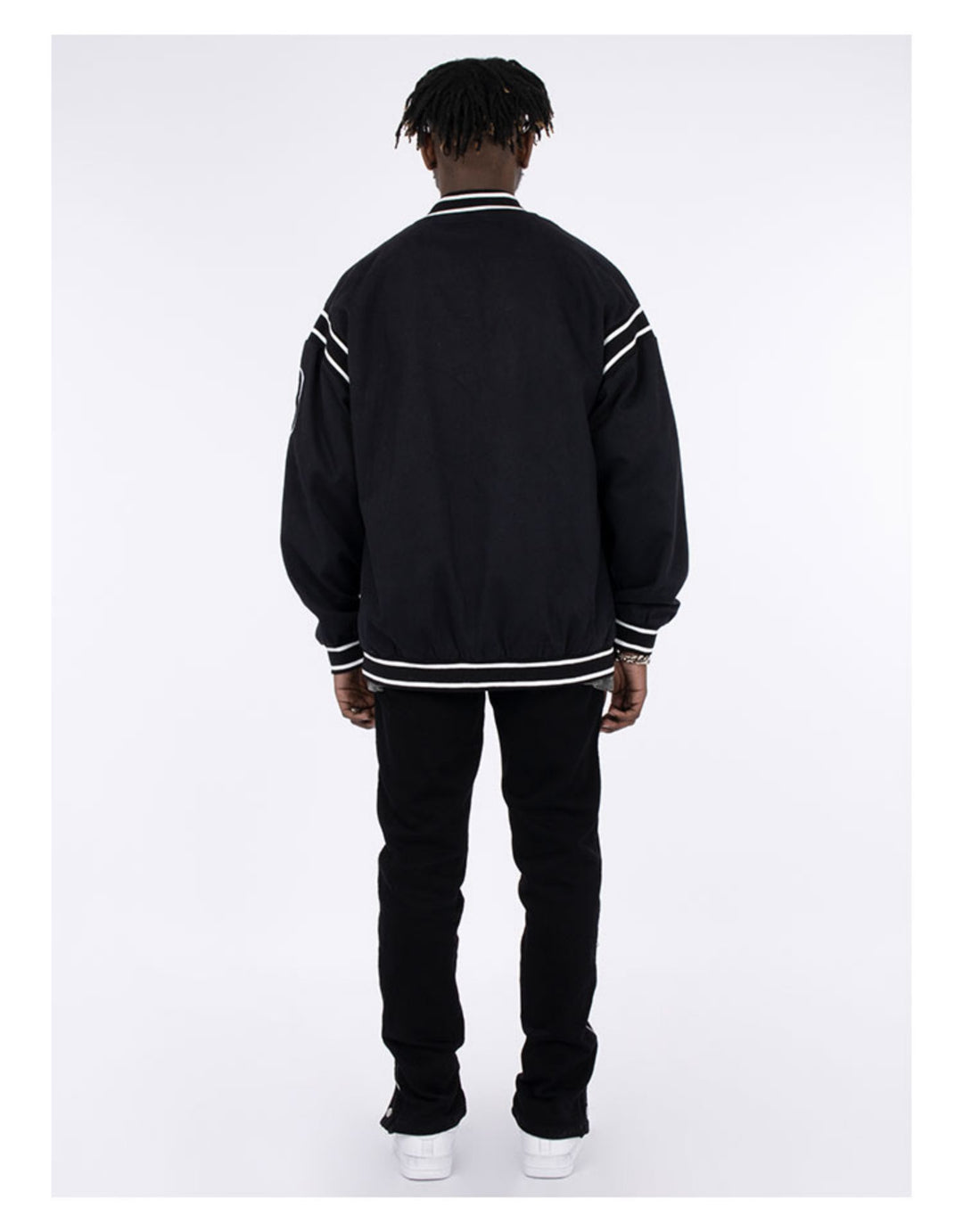 Embroidered Letters Varsity Jacket