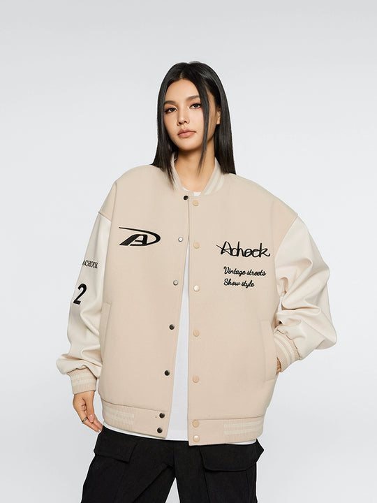Baseball Jacket | Achock Basic Embroidery Baseball Jacket | Face 3 Face