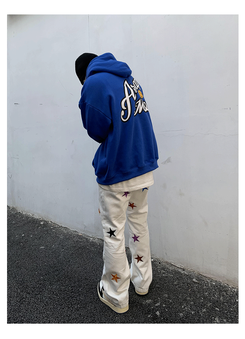 Letter Smile Printing Hoodie