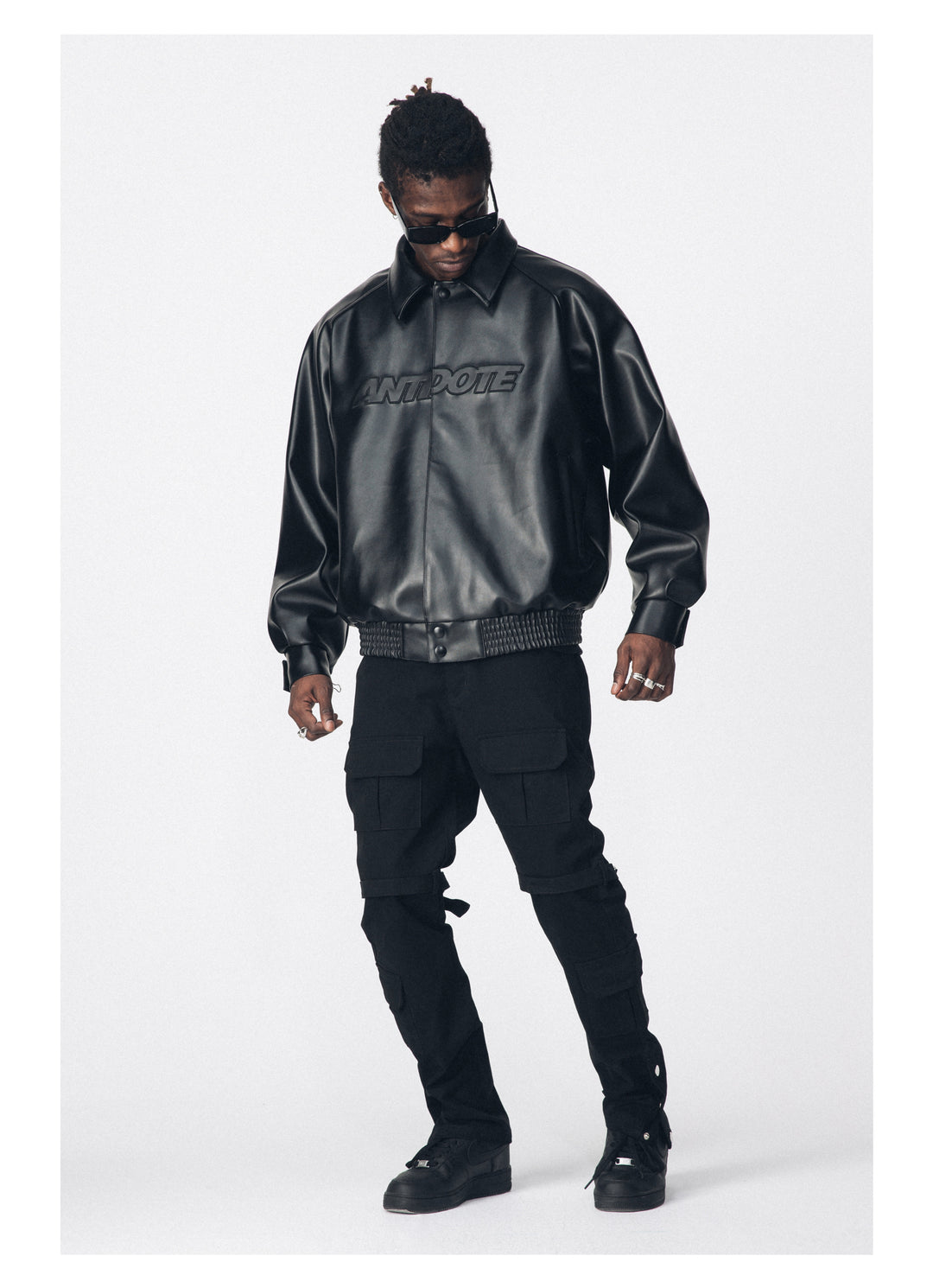 ANTIDOTE WTF Logo PU Leather Jacket | Face 3 Face