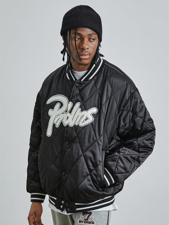 PRBLMS LOGO Embroidery Mercerized Quilted Jacket | Face 3 Face