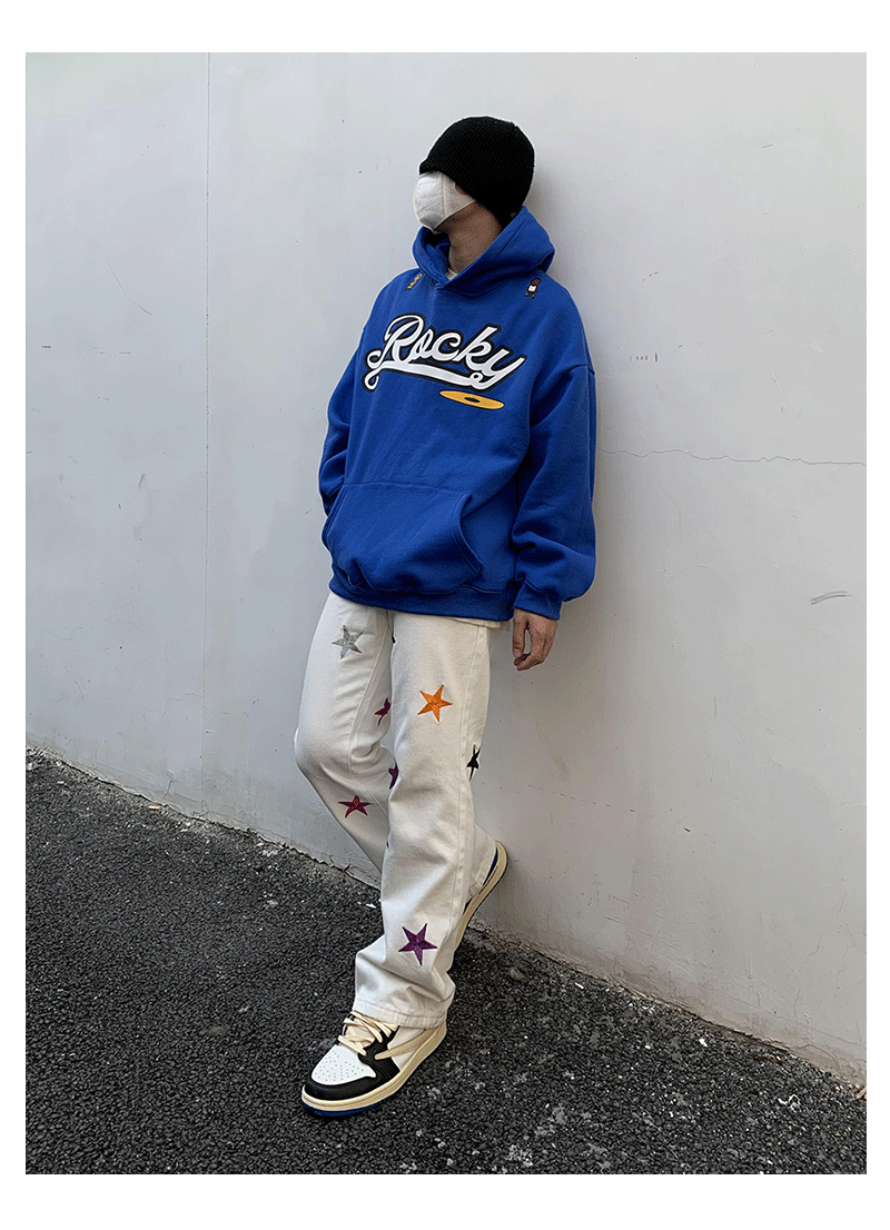 Letter Smile Printing Hoodie