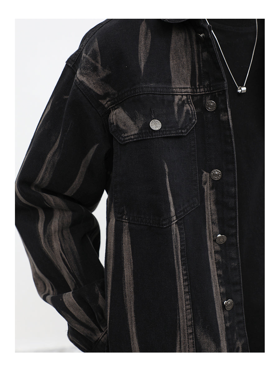 Heavy Craft Wash Hanging Dye Tie Dye Denim Jacket