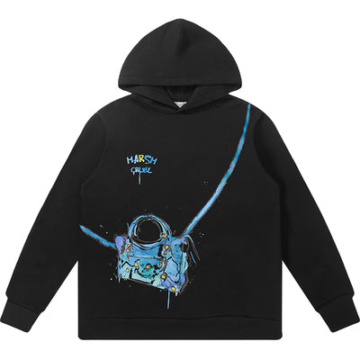 Harsh and Cruel Motorcycle Bag Graffiti Hoodie