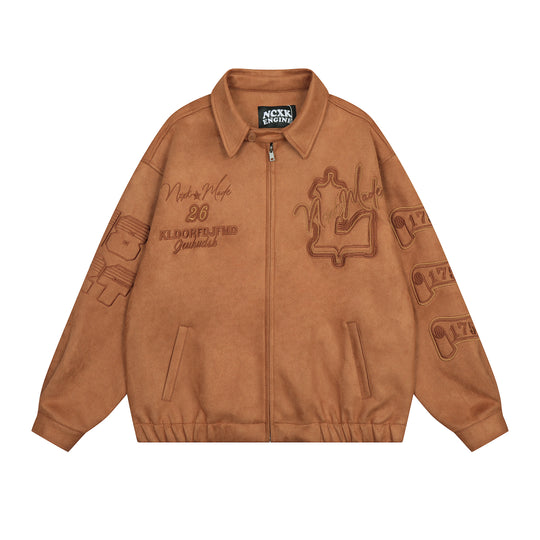 F3F Select Embroidered Suede Lapel Jacket