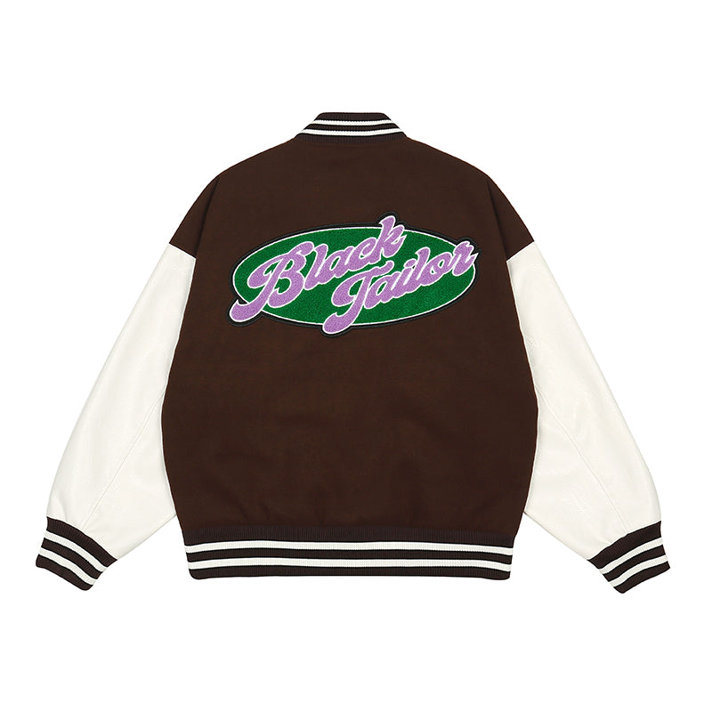 Logo Embroidery Varsity Jacket