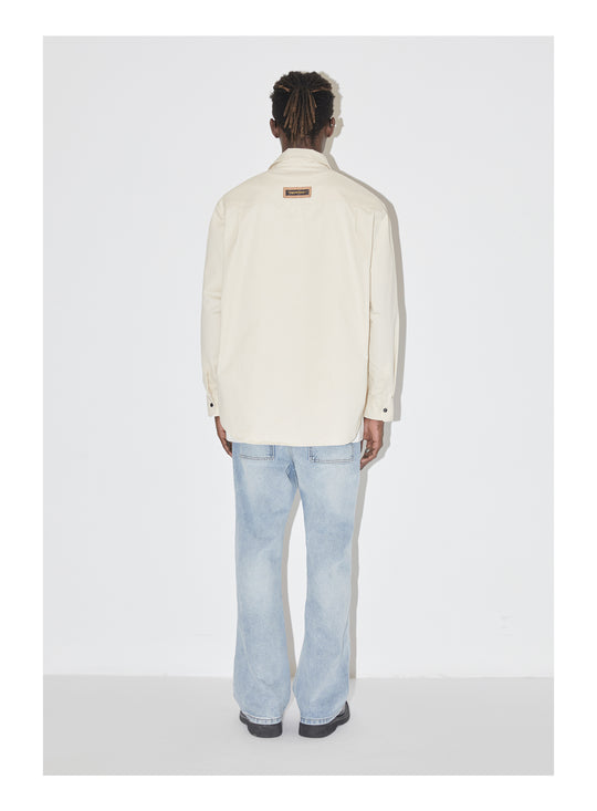 EMPTY REFERENCE Ink Graffiti Flower Print Long Sleeved Shirt