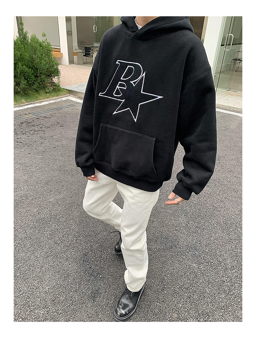 B Star Embroidered Hoodie