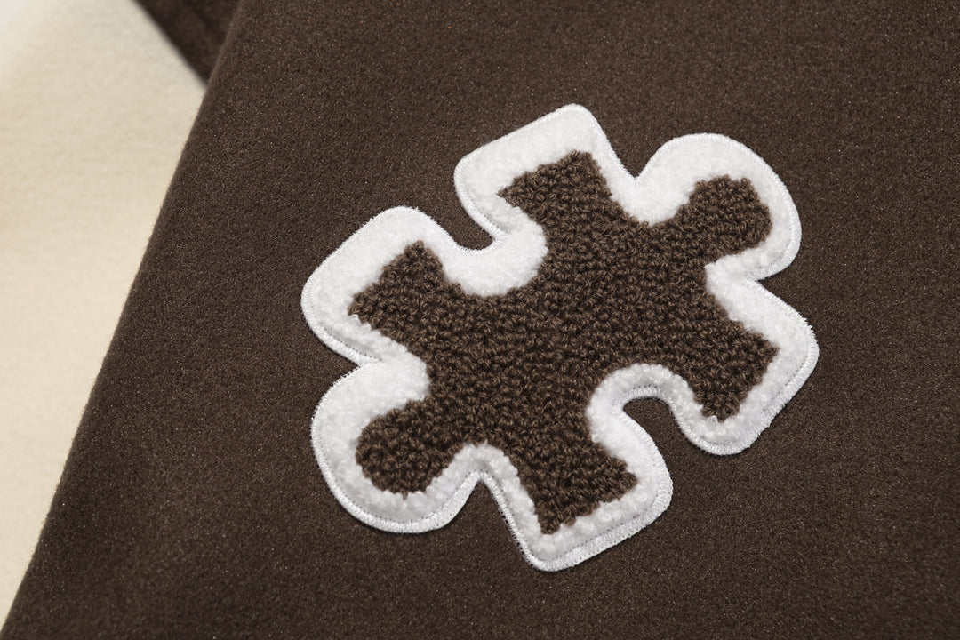 F3F Select Cartoon Flocking Embroidered Baseball Jacket