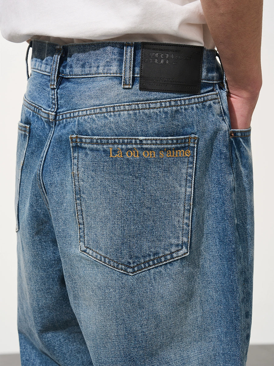 Harsh and Cruel Ripped Washed Denim