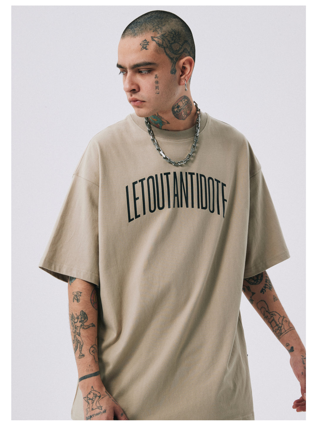 ANTIDOTE Letter Logo Printing Tee