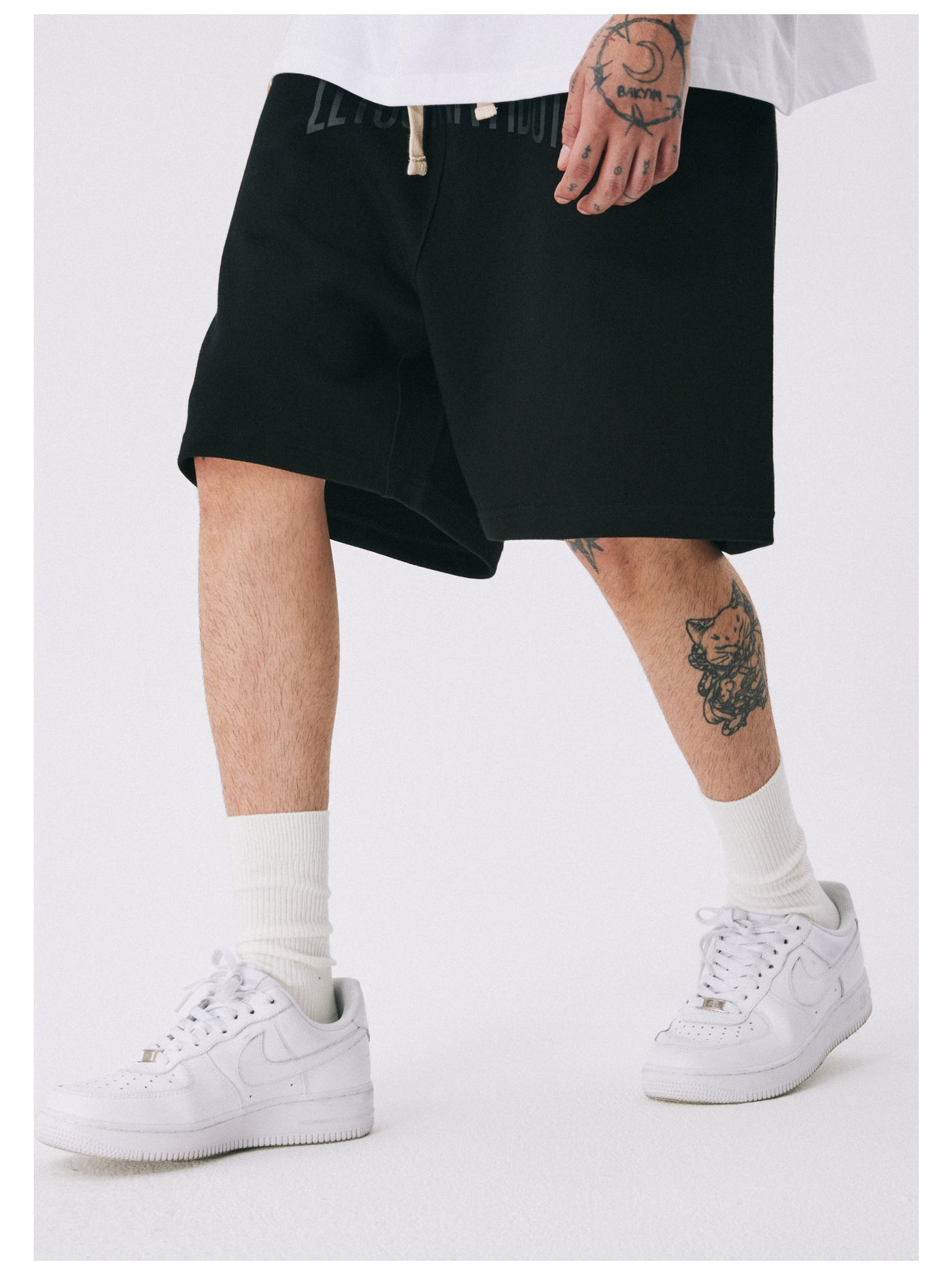 ANTIDOTE Crotch Print Sweatpants Shorts