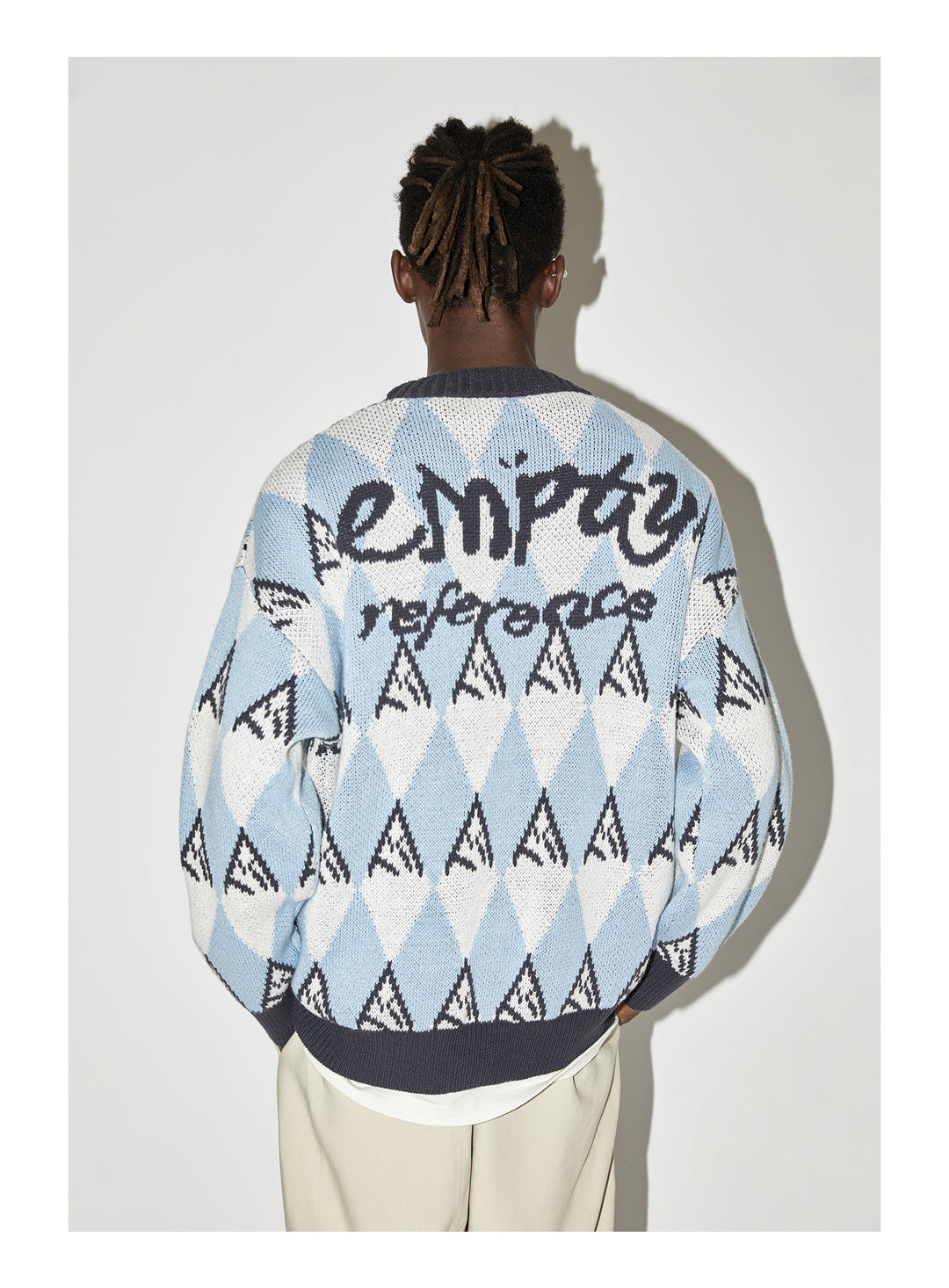 EMPTY REFERENCE Snow Mountain Stitching Cardigan