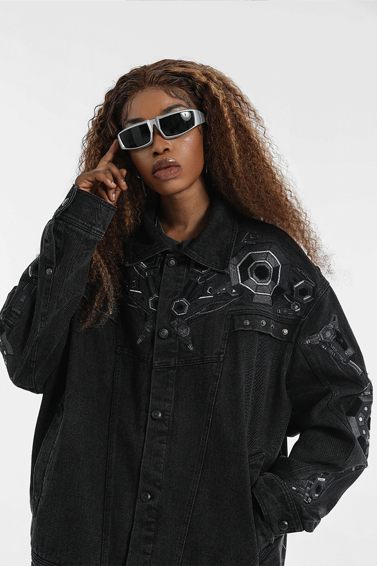JHYQ Heavy Embroidery Denim Jacket