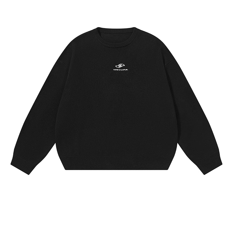 Harsh and Cruel Embroidered Logo Pullover Knit Sweater