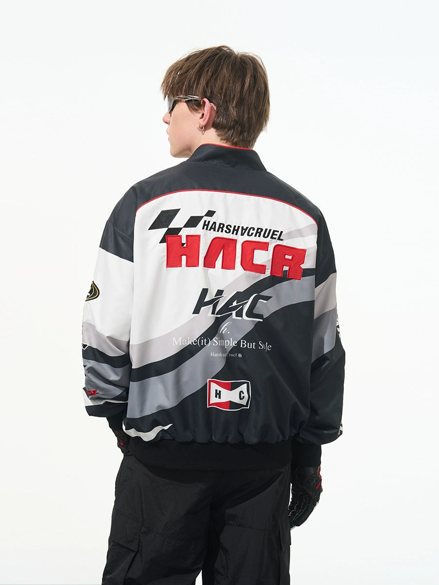 Harsh and Cruel Retro Embroidered Racing Jacket
