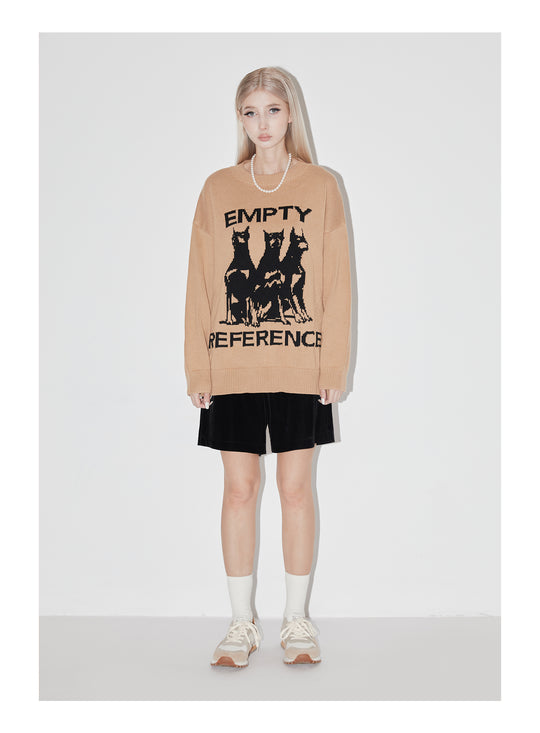EMPTY REFERENCE Doberman Knit Sweater