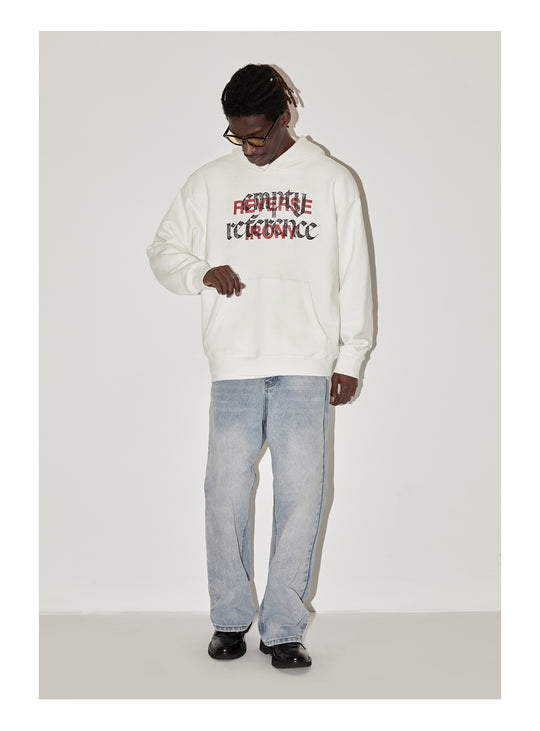 EMPTY REFERENCE Ghosting Logo Print Hoodie