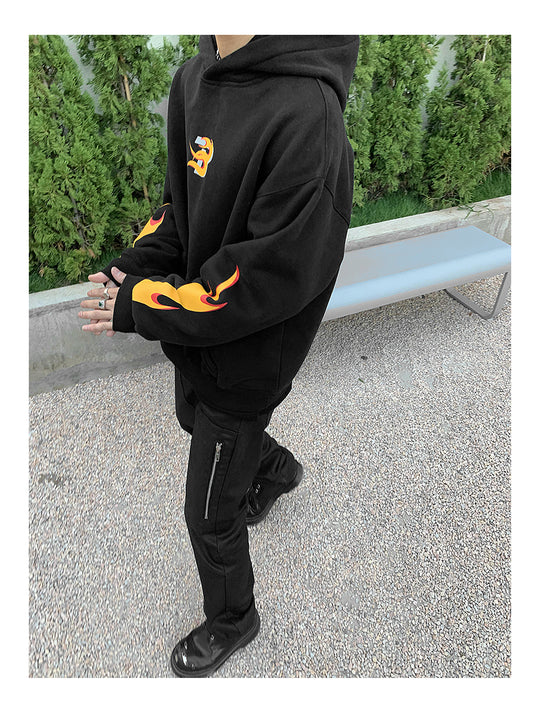 Flame Print Hoodie