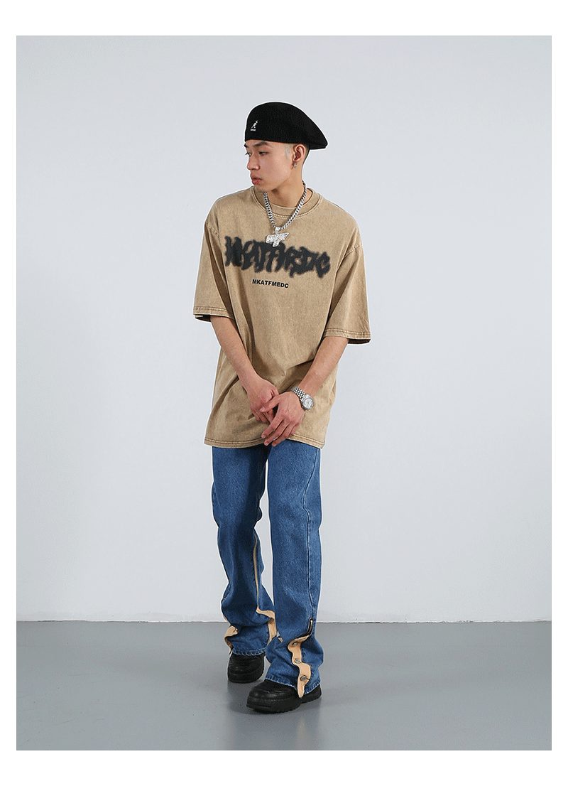 F3F Select Deconstruction Splicing Micro Flare Denim Jeans