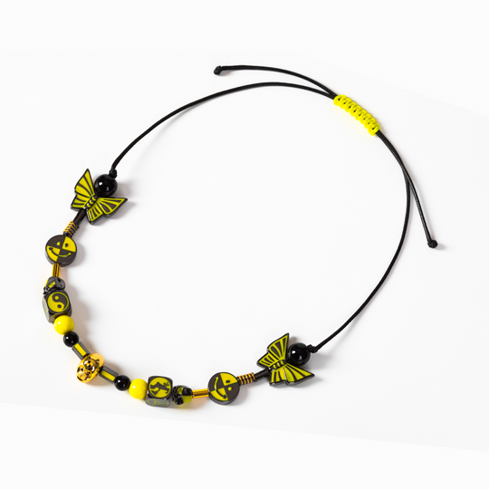 SALUTE *EVAE+ MOB Testing butterfly Smiley Necklace (A$AP Rocky) | Face 3 Face