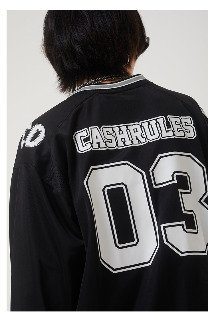 Cashrules Football Logo Long Sleeved Tee