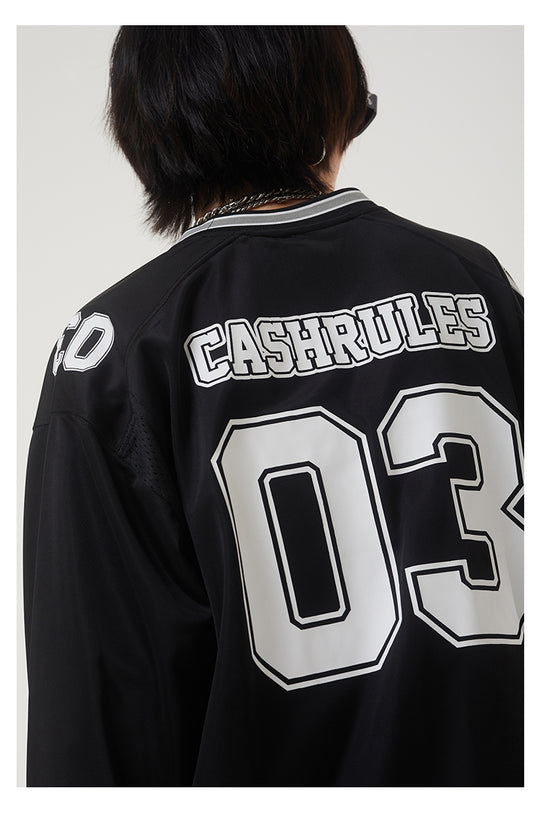 Cashrules Football Logo Long Sleeved Tee