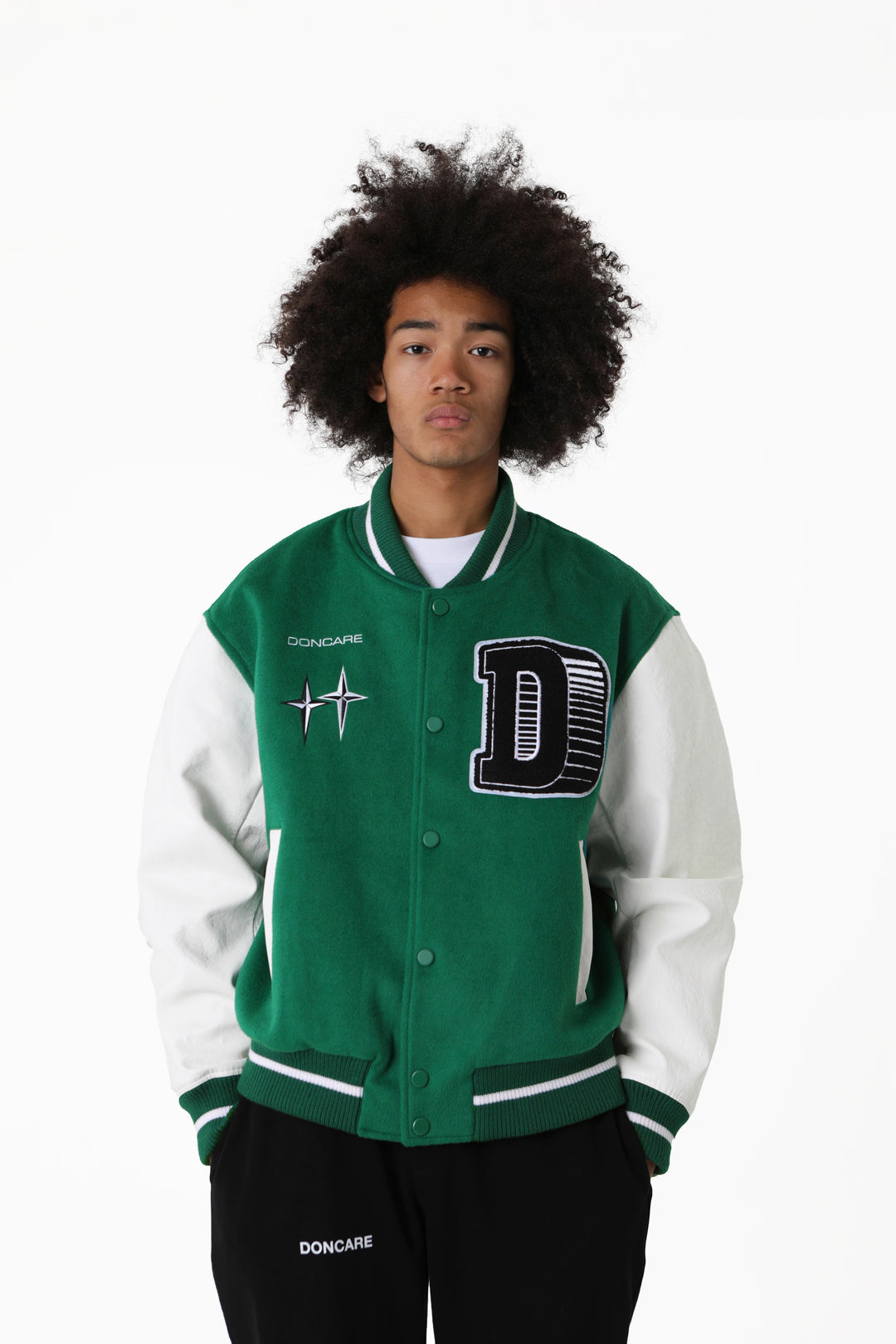 DONCARE D LOGO Varsity Jacket | Face 3 Face
