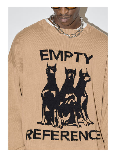 EMPTY REFERENCE Doberman Knit Sweater