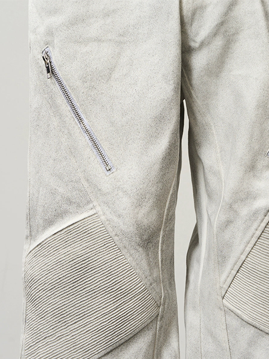 Harsh and Cruel Racing Embroidered Patchwork Trousers