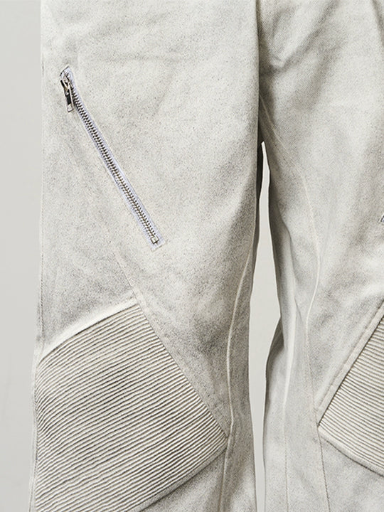 Harsh and Cruel Racing Embroidered Patchwork Trousers