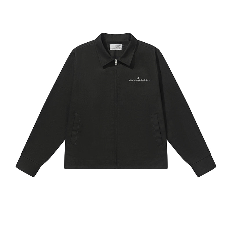 Harsh and Cruel Embroidered Lapel Collar Jacket