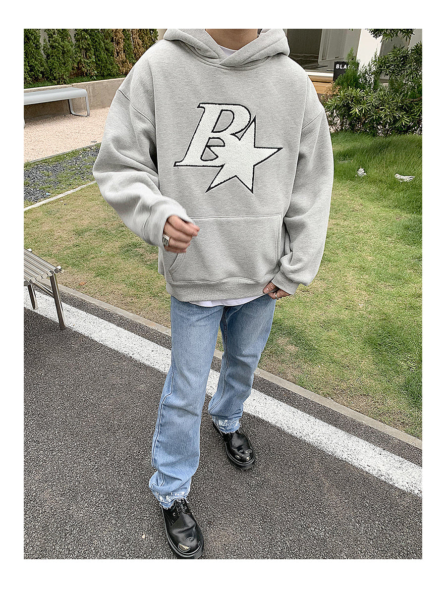 B Star Embroidered Hoodie